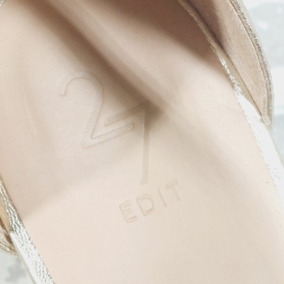 NEW Naturalizer 27 Edit Abilyn Wide Gold Leather Pointed Toe Heels H579 - Picture 10 of 16